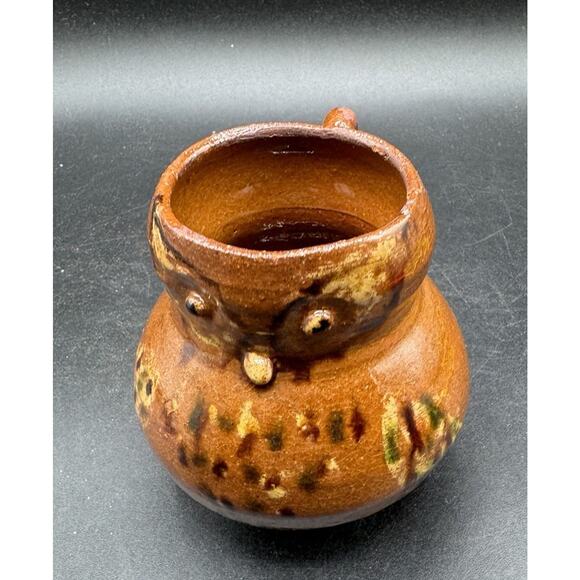 Vintage 1970's Retro Stoneware Pottery Owl Coffee Tea Espresso Cup -S1N - Picture 2 of 11